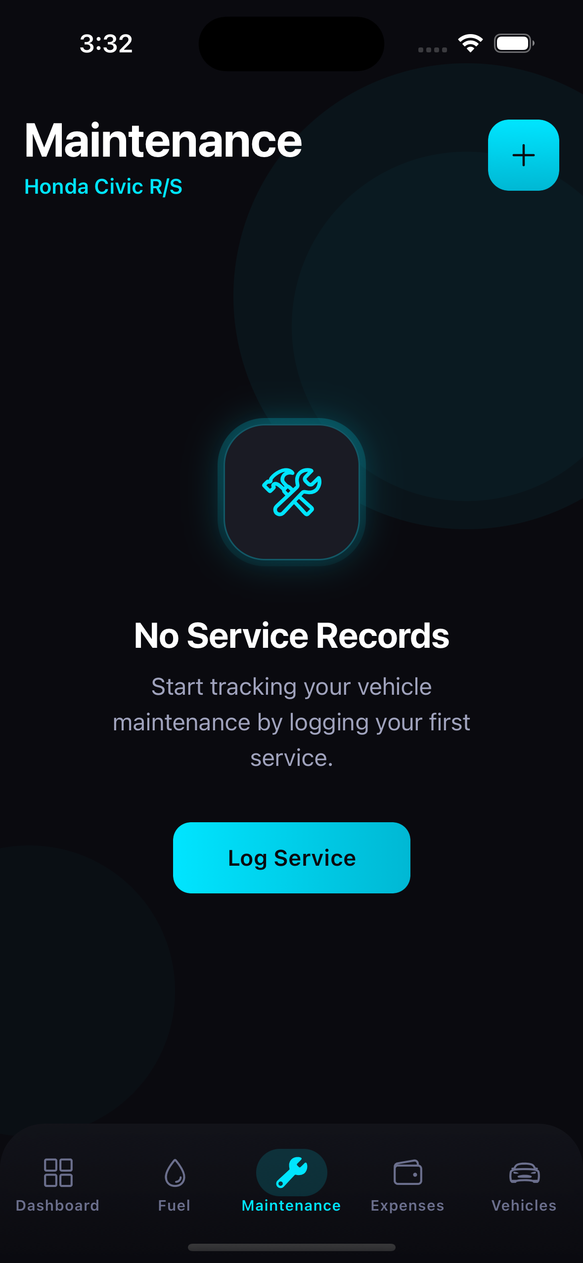 Car Logs real app screenshot — iOS: Maintenance History